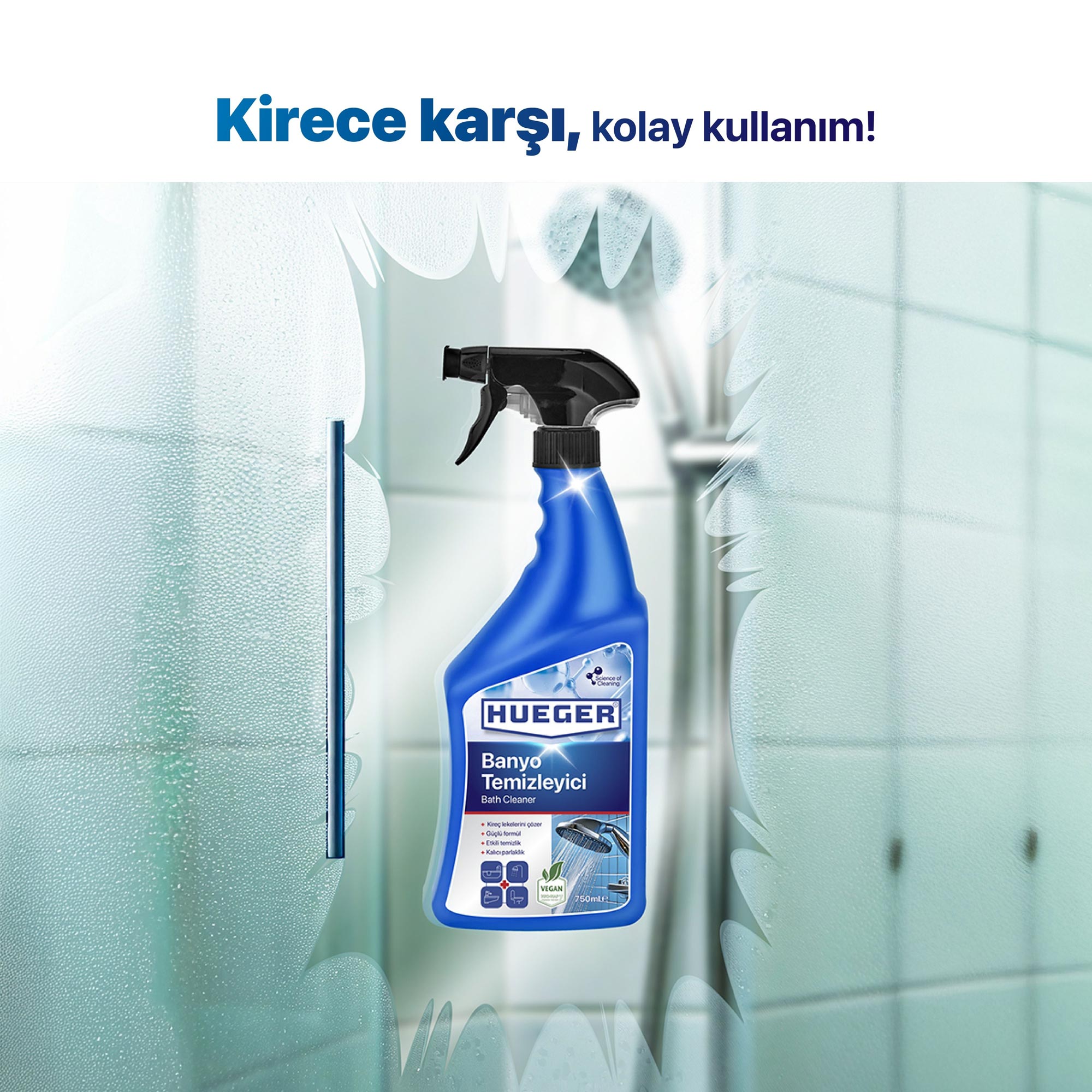 Vegan Banyo Temizleyici Kirece Karşı Kolay Kullanım