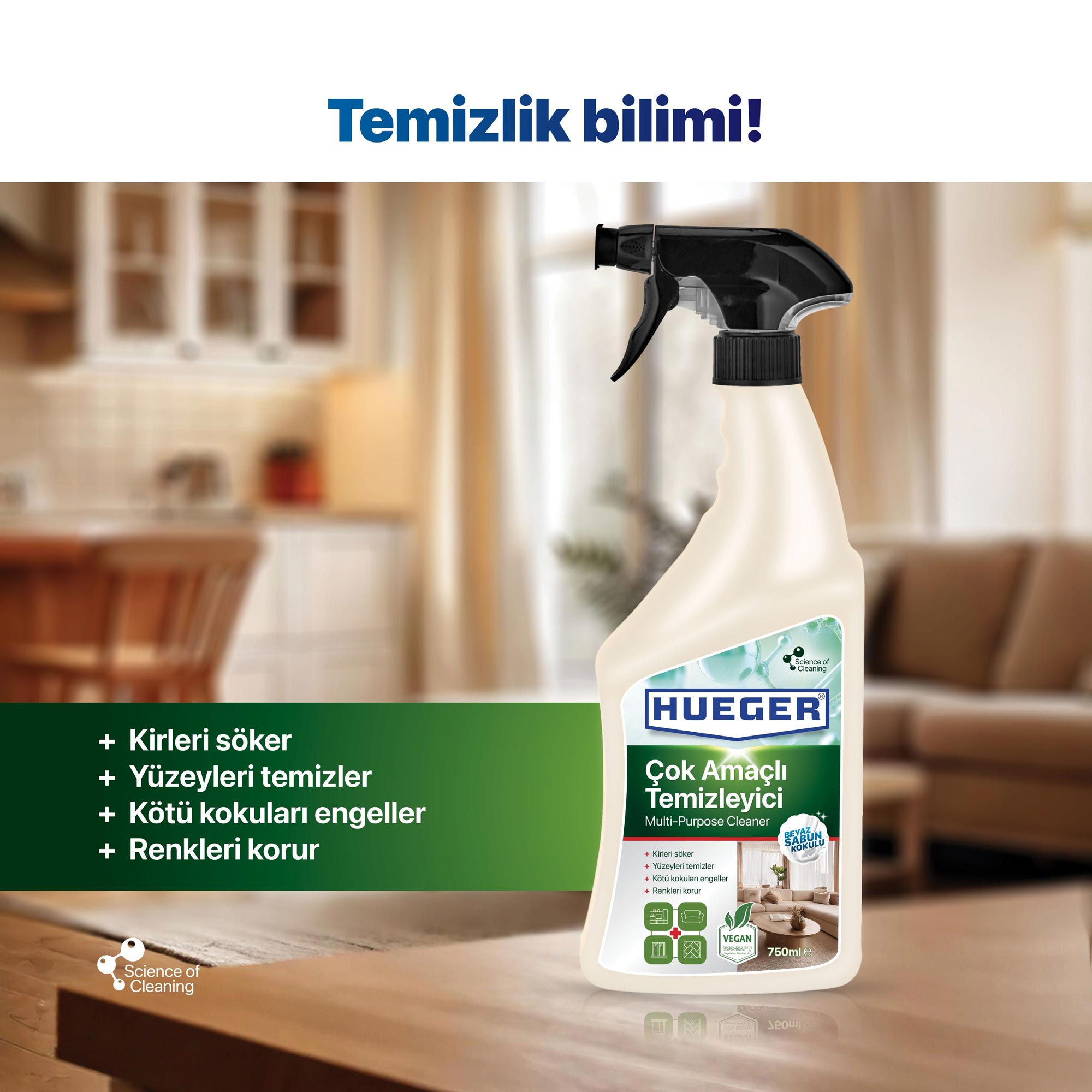 Vegan Çok Amaçlı Temizleyici Temizlik Bilimi