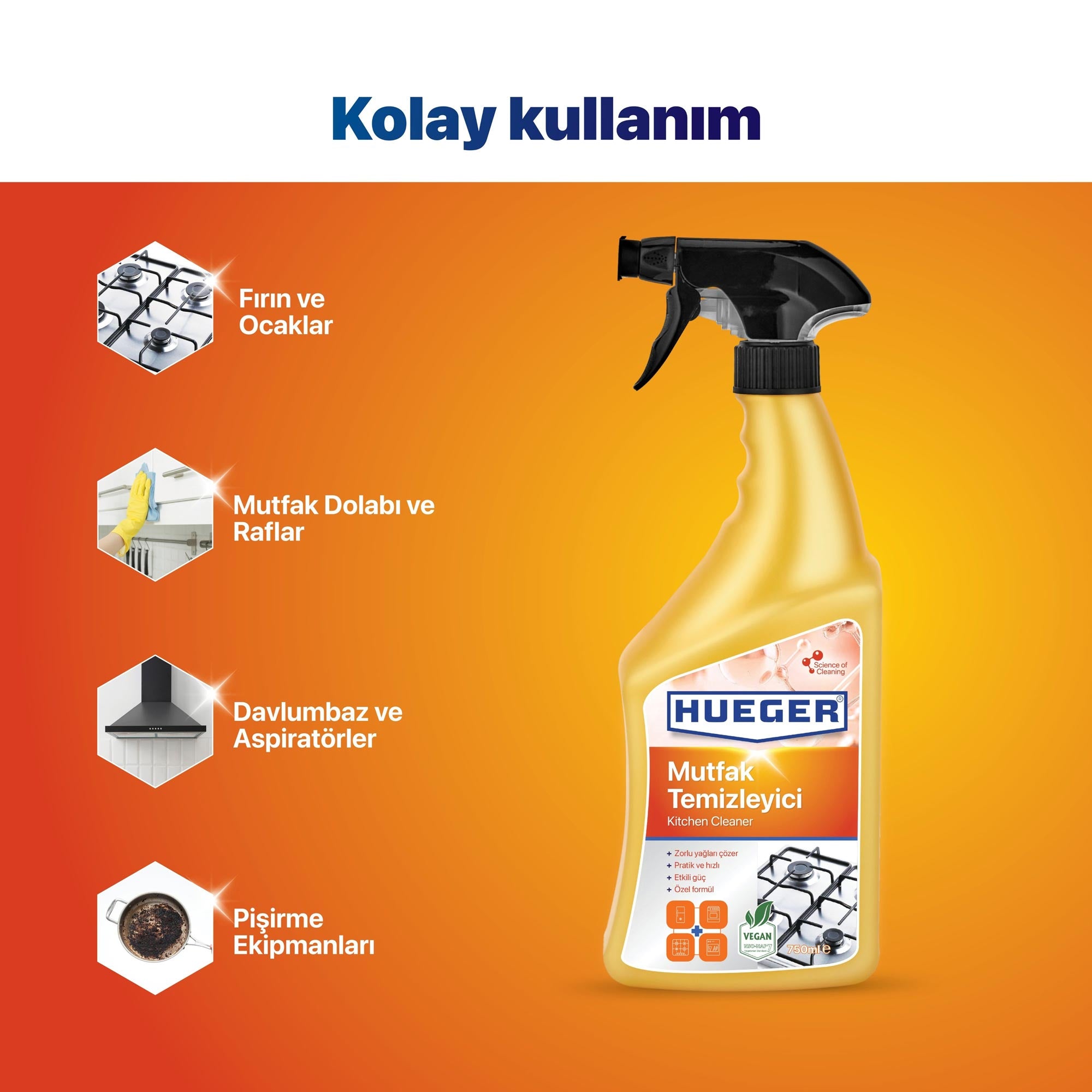 Vegan Ultra Güçlü Mutfak Temizleyici